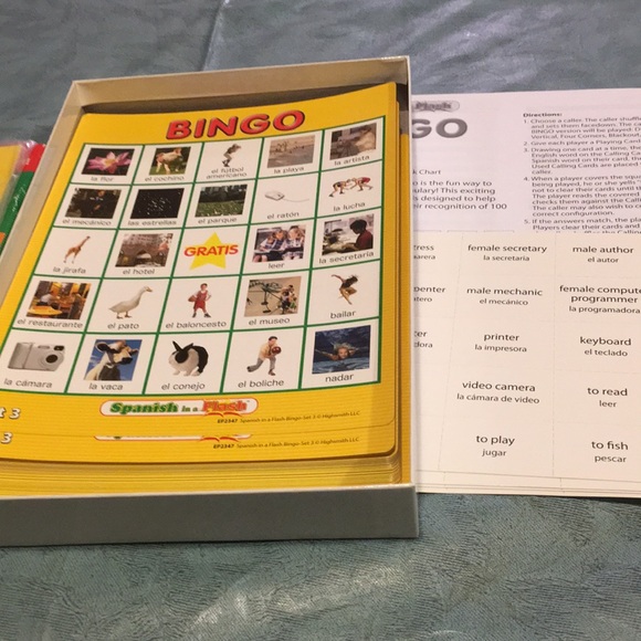 Bingo Spanish in a flash SET 3 RARE
Bingo Game Fun To Learn Spanish NEW OpenBox - Picture 2 of 7